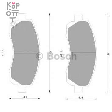 BOSCH Disc Brake Pad BP2357 - Тормозные колодки (04465-37020; 04465-37050; 04465-37060; V9118A080; 04465-37160; 04465-37240) &mdash; Корейские товары для всей семьи(КорОпт)