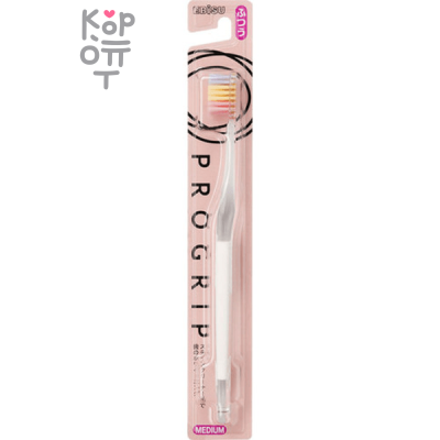 EBISU Progrip Medium - Зубная щетка с треугольными ворсинками для эффективного удаления налёта с поверхности зубов, средней жёсткости.