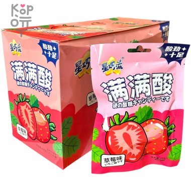 Кислая карамель Star Sour Candy - Кислота со вкусом Клубники &mdash; Корейские товары для всей семьи(КорОпт)