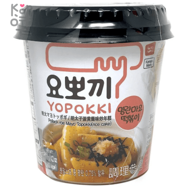 Yopokki Pollack Roe Mayo Cap - Рисовые клецки с икрой минтая и майонезом 118гр. — Корейские товары для всей семьи(КорОпт)