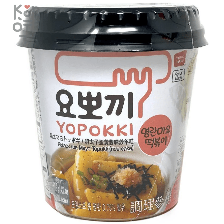 Yopokki Pollack Roe Mayo Cap - Рисовые клецки с икрой минтая и майонезом 118гр., купить с доставкой на дом фото 1 — Корейские товары для всей семьи(КорОпт)