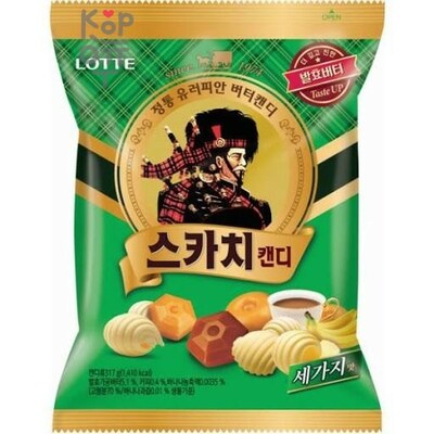 LOTTE Scotch Trio Candy - Карамель Леденцовая, Скотч ТРИО, 157гр.