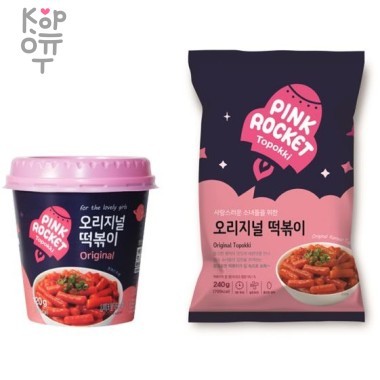 Pink Rocket topokki - Рисовые клецки (Розовая ракета топокки) — Корейские товары для всей семьи(КорОпт)