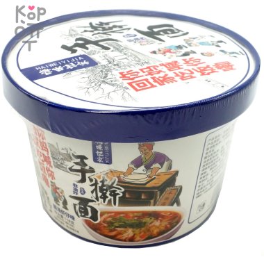 Лапша быстрого приготовления HAIWEIYIJIA &quot;Мама зовет тебя на ужин&quot; со вкусом кислого супа с креветками, 118гр. — Корейские товары для всей семьи(КорОпт)