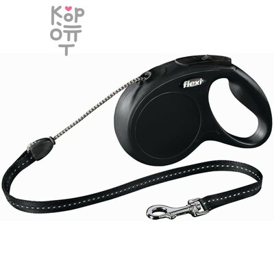 flexi рулетка New Classic S (до 12 кг) 5 м трос черная