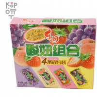 Мармелад жевательный SourGirls Четыре кислых вкуса(Клубника, Персик, Виноград, Маракуйя)