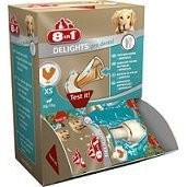 8in1 DENTAL DELIGHTS XS косточки с куриным мясом для мелких собак с минералами