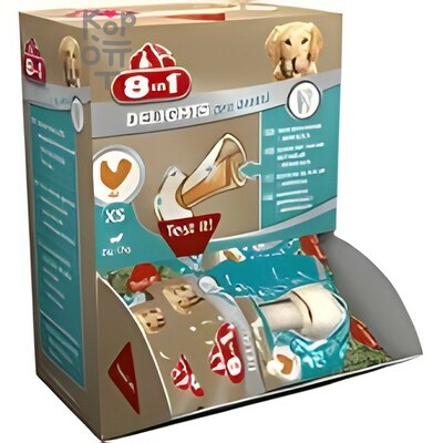 8in1 DENTAL DELIGHTS XS косточки с куриным мясом для мелких собак с минералами