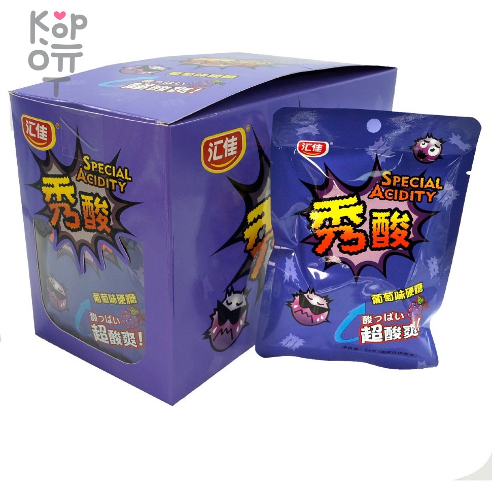 Кислая карамель YinYi Special Acidity Candy - с леденящим вкусом Винограда, купить с доставкой на дом фото 1 &mdash; Корейские товары для всей семьи(КорОпт)