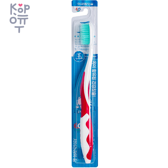 EQ MaxON "Wellbeing" - Зубная щетка для ДЕТЕЙ от 7 лет со сверхтонкими щетинками двойной высоты (с ионами НЕФРИТА, мягкая)., купить с доставкой на дом фото 1 — Корейские товары для всей семьи(КорОпт)