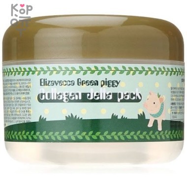 Elizavecca Green Piggy Collagen Jella Pack - Омолаживающая гелевая маска с коллагеном 100гр. &mdash; Корейские товары для всей семьи(КорОпт)