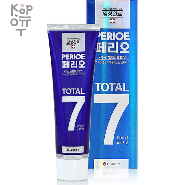 LG Зубная паста комплексного действия для профилактики кариеса PERIOE "Total 7 Original", 120гр., купить с доставкой на дом фото 1 — Корейские товары для всей семьи(КорОпт)