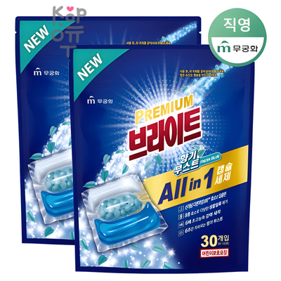 MUKUNGHWA PREMIUM Bright All in One Capsules - Капсулы для стирки Феноминальная свежесть 30шт.