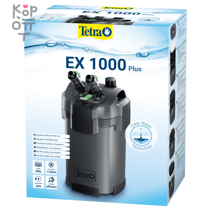 Tetra EX 1000 Plus внешний фильтр для аквариумов 150-300л. фото 1 &mdash; Корейские товары для всей семьи(КорОпт)