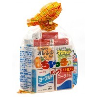 Marukawa Little child pack Fusen gum - Жевательная резинка, Маленькая детская упаковка, Ассорти из 11 шт., 58,2 г