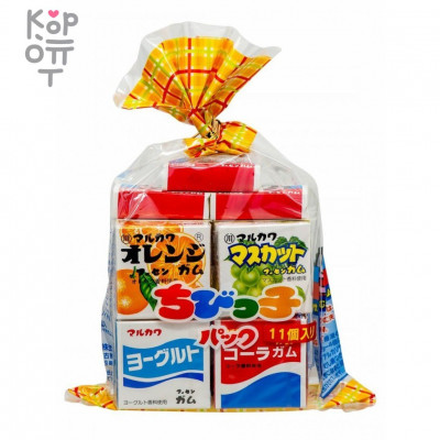 Marukawa Little child pack Fusen gum - Жевательная резинка, Маленькая детская упаковка, Ассорти из 11 шт., 58,2 г