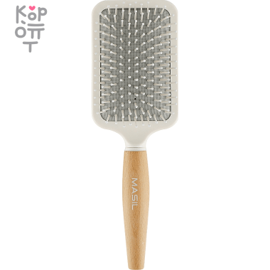 Masil Wooden Paddle Brush - Антистатическая щетка для волос — Корейские товары для всей семьи(КорОпт)