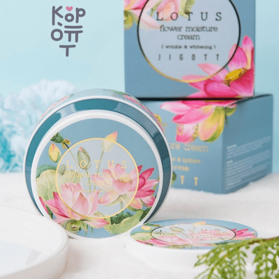Jigott LOTUS FLOWER MOISTURE CREAM - Глубоко увлажняющий крем для лица с экстрактом лотоса, 100 мл