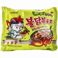 SamYang Hot Chicken Flavor Ramen Jjajang Лапша сублимированная, со вкусом курицы в бобовом соусе Чаджан, 140 г