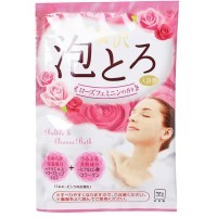 Bubble & Aroma Bath - Пудровая соль для принятия ванны с ароматом розы, 30 г