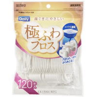 EBISU Everyday Dental Floss -  Флосспик с тонкой РАСПУШЕНОЙ зубной нитью на компактной плоской ручке.