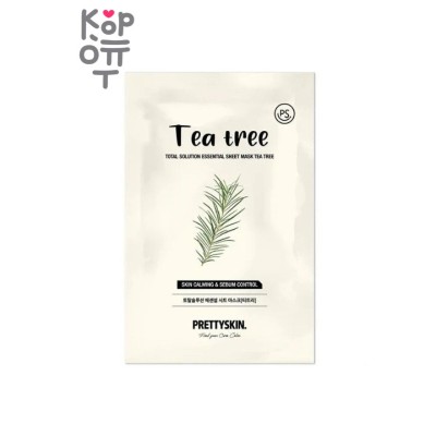 PrettySkin Perfect Fit Tea Tree Mask Sheet - Маска для лица листовая с маслом чайного дерева 25 мл
