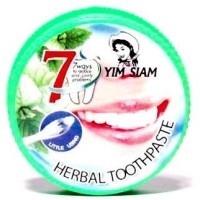 Yim Siam Зубная паста отбеливающая на травах, (мята). 25 г