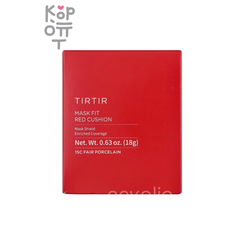 TIRTIR Mask Fit Red Mini Cushion 15C fair SPF40 PA++ - Стойкий мини-кушон с полуматовым финишем SPF40 PA++ 4,5 г