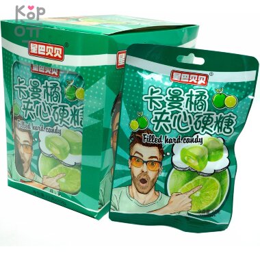 Кислые конфеты Tianxsin Filled Hard Candy с наполнением и взрывным вкусом Лайма &mdash; Корейские товары для всей семьи(КорОпт)