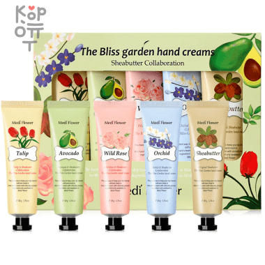 Medi Flower The Bliss Garden Of Five Hand Cream Set - Набор кремов для рук Cад Блаженства 50гр.*5шт.  — Корейские товары для всей семьи(КорОпт)