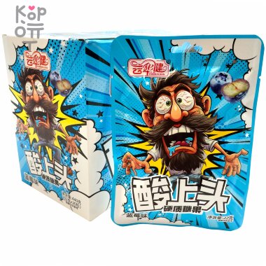 Кислая карамель Yunhua Acid Sugar Sour Candy - Крутая кислота со вкусом Обжигающей Черники &mdash; Корейские товары для всей семьи(КорОпт)