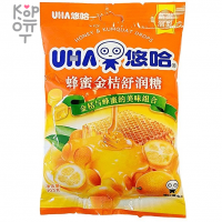 UHA Honey Shurun ​​Candy Kumquat - Освежающие Леденцы от боли в горле, в японском стиле, Мед и Кумкват, 103гр.