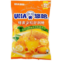 UHA Honey Shurun ​​Candy Kumquat - Освежающие Леденцы от боли в горле, в японском стиле, Мед и Кумкват, 103гр.