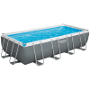 Каркасный бассейн Bestway Power Steel Frame Pool модель 56465, 549х274смх122см(14812л.), серый, в комплекте с фильтрующим насосом, купить с доставкой на дом фото 2 — Корейские товары для всей семьи(КорОпт)