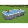 Каркасный бассейн Bestway Power Steel Frame Pool модель 56465, 549х274смх122см(14812л.), серый, в комплекте с фильтрующим насосом, купить с доставкой на дом фото 3 — Корейские товары для всей семьи(КорОпт)