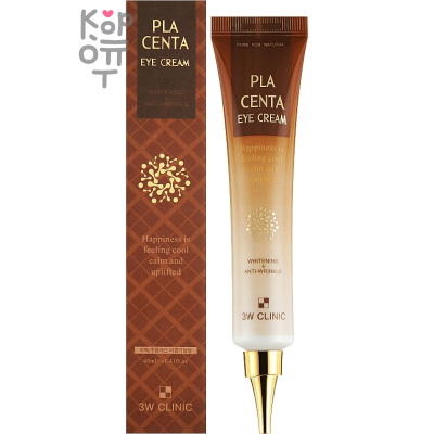 3W Clinic Anti-Wrinkle Placenta Eye Cream - Омолаживающий крем вокруг глаз с экстрактом Плаценты, 40гр.