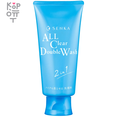 SHISEIDO SENKA ALL Clear Double Wash - Пенка для умывания и снятия макияжа с гиалуроновой кислотой и протеинами шелка — Корейские товары для всей семьи(КорОпт)