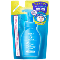 SHISEIDO SENKA ALL Clear Double Wash - Пенка для умывания и снятия макияжа с гиалуроновой кислотой и протеинами шелка, 130 мл