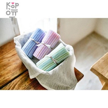 SUNG BO Мочалка для душа Fresh Shower Towel - №117 28см*100см средней жесткости, нейлон — Корейские товары для всей семьи(КорОпт)