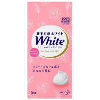 KAO White Aromatic Rose Fragrance Bath Size - Кремовое туалетное мыло с ароматом Розы.
