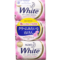 KAO White Aromatic Rose Fragrance Bath Size - Кремовое туалетное мыло с ароматом Розы.