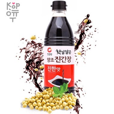 DAESANG Soy Sauce Jin - Сваренный соевый соус с Насыщенным вкусом и солнечным оттенком для всех блюд, кроме супа &mdash; Корейские товары для всей семьи(КорОпт)