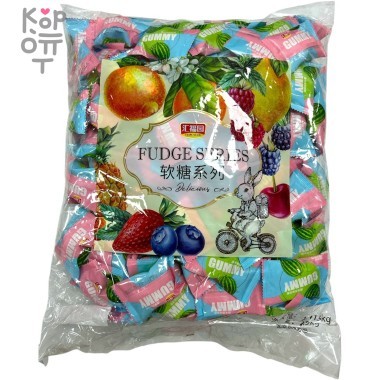 Мармелад Fudge со вкусом Арбуза, 2,5кг &mdash; Корейские товары для всей семьи(КорОпт)