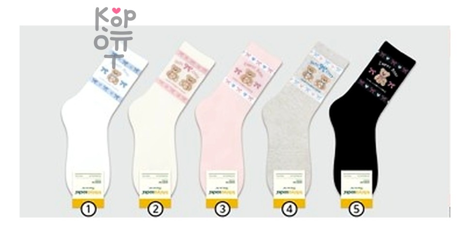 Kikiya Socks - женские высокие носки Sweet Bear, арт. 398