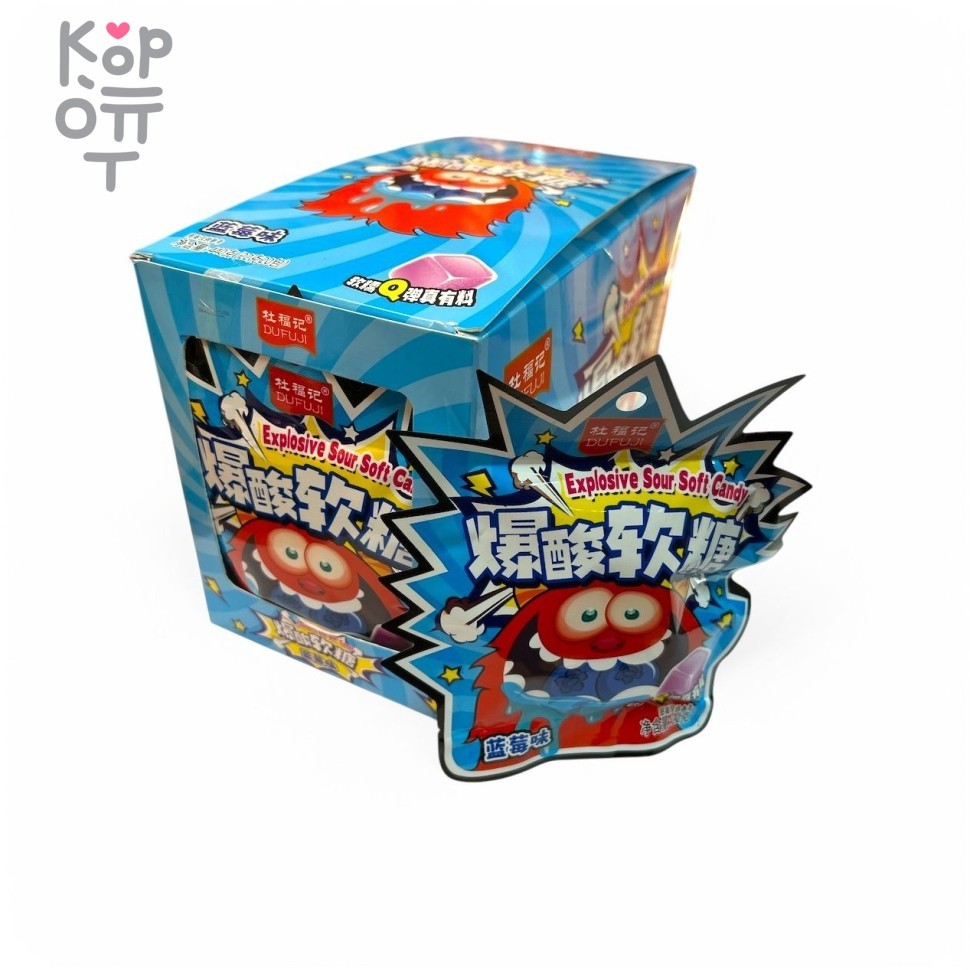 Кислый мармелад Dufuji EXplosive Sour Soft Candy со вкусом Голубики, купить с доставкой на дом фото 1 &mdash; Корейские товары для всей семьи(КорОпт)