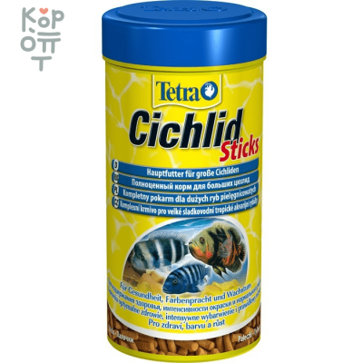 TetraCichlid Sticks корм для всех видов цихлид в палочках 250 мл