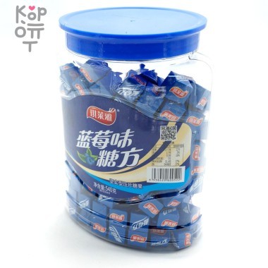 Жевательные конфеты Qilaiya Черничный Кубик, 540гр. — Корейские товары для всей семьи(КорОпт)