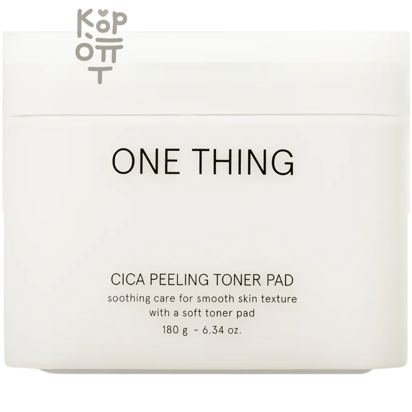 ONE THING Cica Peeling Toner Pad - Очищающие пилинг-пэды для лица с Центеллой Азиатской 180гр./65шт.
