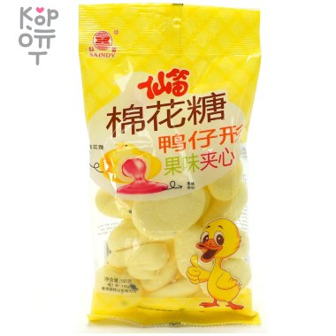 Зефир Saindy Утиные истории, дольки в форме уточек с фруктовым желе, 150гр. — Корейские товары для всей семьи(КорОпт)