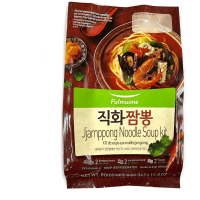 Pulmuone Jjamppong Ramen Лапша сублимированная, морепродукты, 100,7 г
